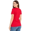 T-shirt Damski czerwony dekolt w serek roz. M
